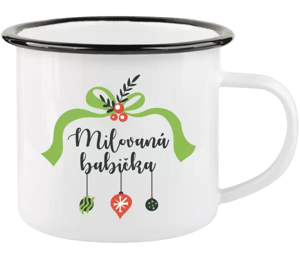 Vánoční plecháček Milovaná babička - ozdoby