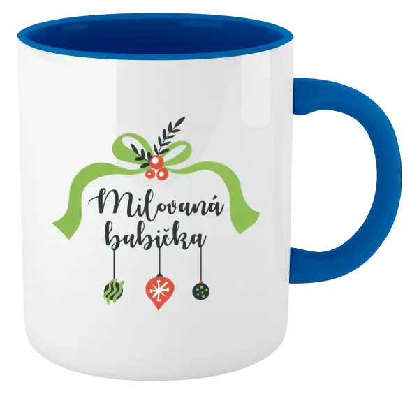 Vánoční hrnek Milovaná babička - ozdoby
