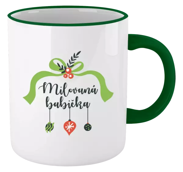 Vánoční hrnek Milovaná babička - ozdoby