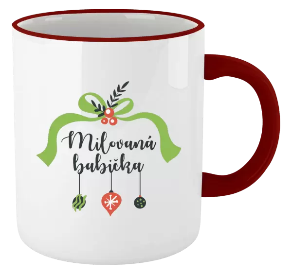 Vánoční hrnek Milovaná babička - ozdoby