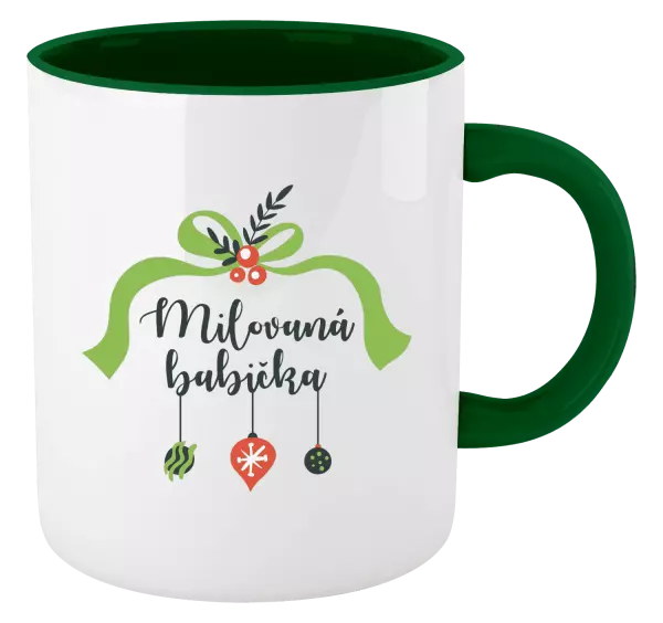 Vánoční hrnek Milovaná babička - ozdoby