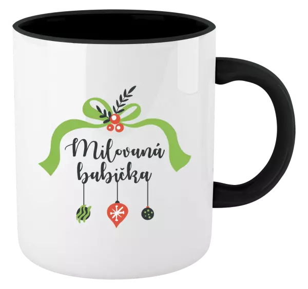 Vánoční hrnek Milovaná babička - ozdoby