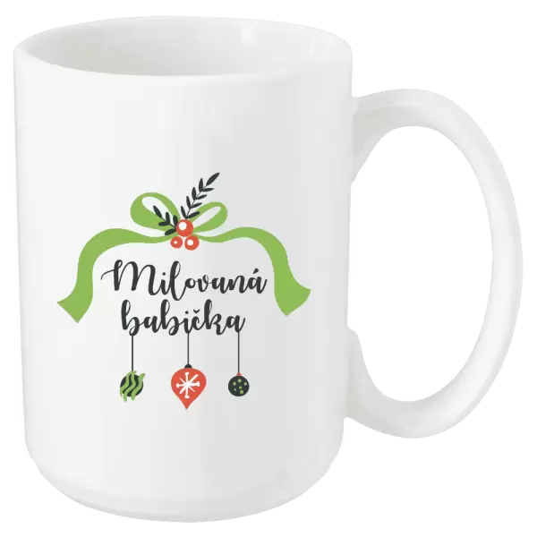 Vánoční hrnek Milovaná babička - ozdoby