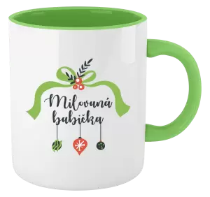 Vánoční hrnek Milovaná babička - ozdoby