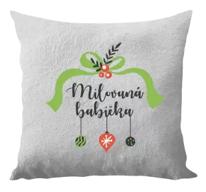 Vánoční polštář Milovaná babička - ozdoby