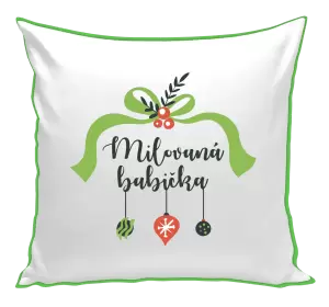 Vánoční polštář Milovaná babička - ozdoby