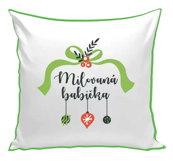 Vánoční polštář Milovaná babička - ozdoby