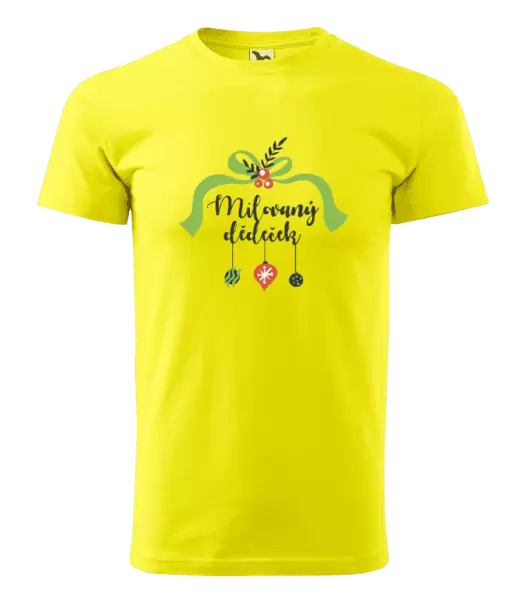 Pánské vánoční tričko Milovaný dědeček - ozdoby