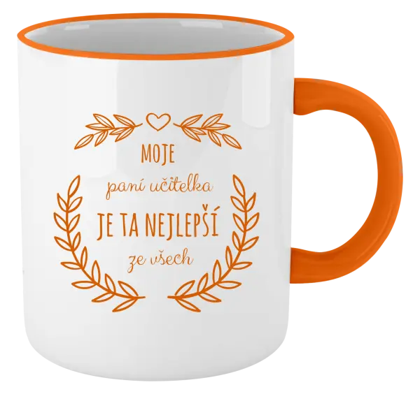 Hrnek Moje paní učitelka je ta nejlepší ze všech