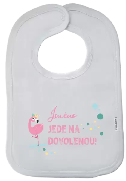 Dětský bryndák Jméno jede na dovolenou