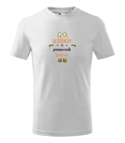 Dětské vánoční tričko Ježíškův pomocník... jméno