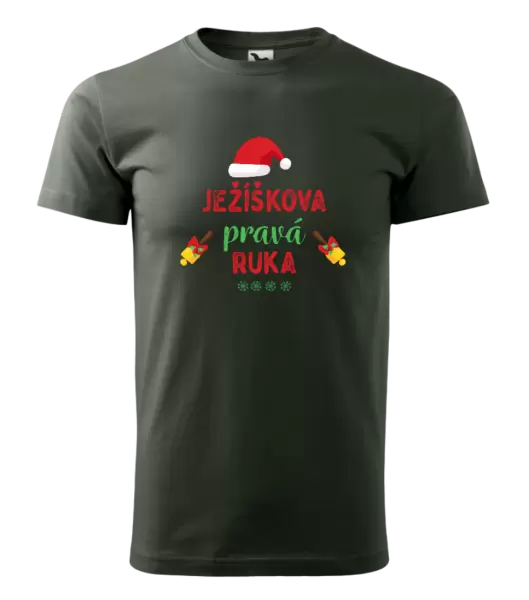 Pánské vánoční tričko Ježíškova pravá ruka