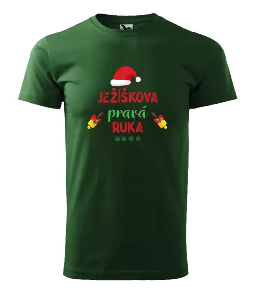Pánské vánoční tričko Ježíškova pravá ruka