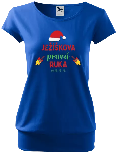 Dámské vánoční tričko Ježíškova pravá ruka