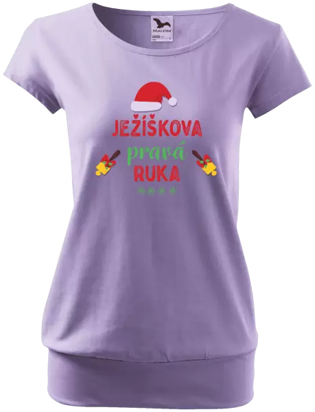 Dámské vánoční tričko Ježíškova pravá ruka