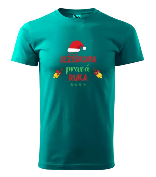 Pánské vánoční tričko Ježíškova pravá ruka