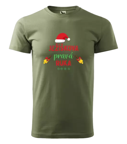 Pánské vánoční tričko Ježíškova pravá ruka
