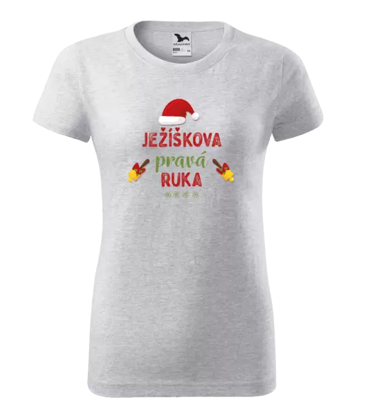 Dámské vánoční tričko Ježíškova pravá ruka
