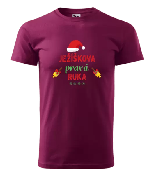 Pánské vánoční tričko Ježíškova pravá ruka