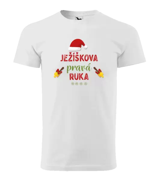 Pánské vánoční tričko Ježíškova pravá ruka