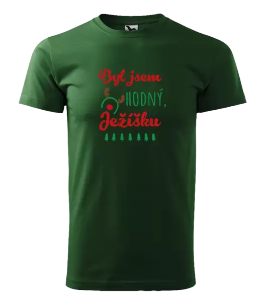 Pánské vánoční tričko Byl jsem hodný, Ježíšku