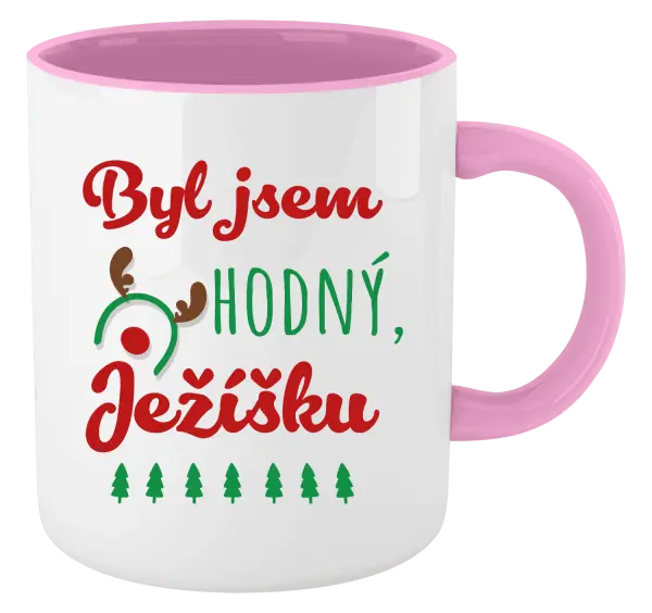 Vánoční hrnek Byl jsem hodný, Ježíšku