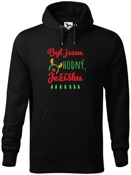 Pánská mikina Byl jsem hodný, Ježíšku