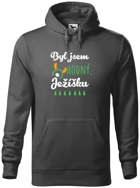 Pánská mikina Byl jsem hodný, Ježíšku