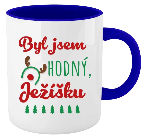 Vánoční hrnek Byl jsem hodný, Ježíšku
