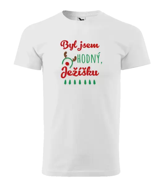Pánské vánoční tričko Byl jsem hodný, Ježíšku