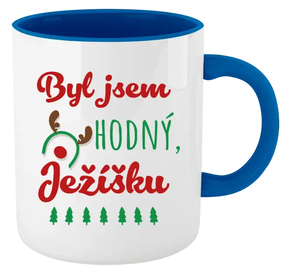 Vánoční hrnek Byl jsem hodný, Ježíšku