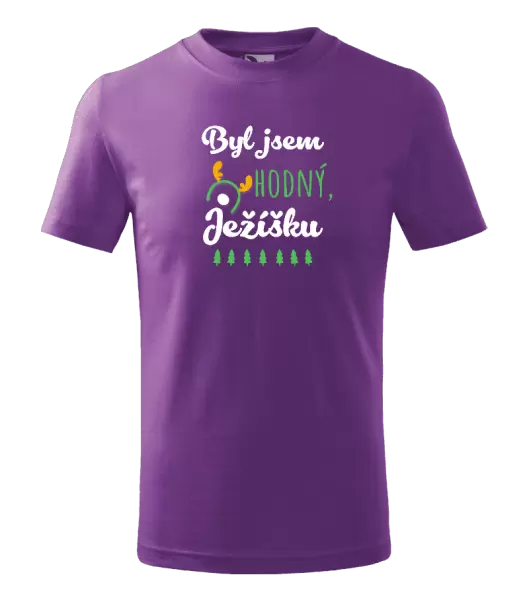 Dětské vánoční tričko Byl jsem hodný, Ježíšku