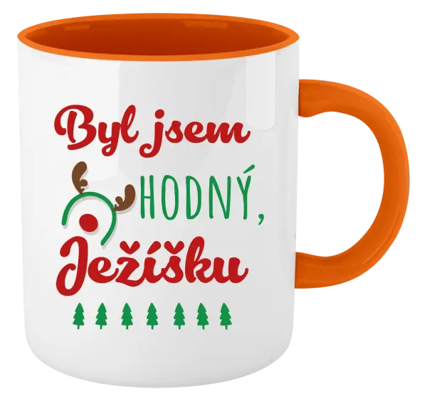 Vánoční hrnek Byl jsem hodný, Ježíšku