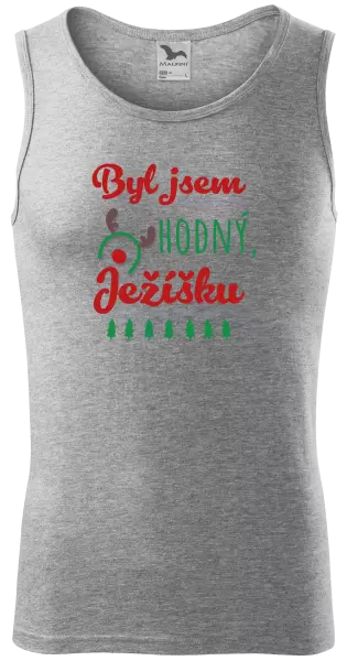 Pánské vánoční tílko Byl jsem hodný, Ježíšku