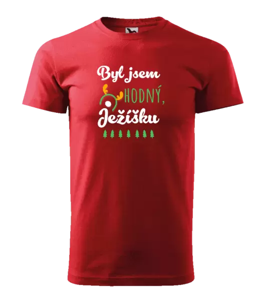 Pánské vánoční tričko Byl jsem hodný, Ježíšku