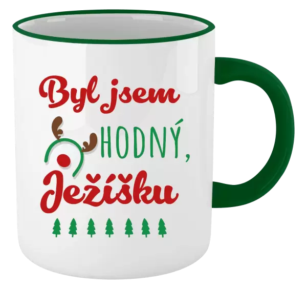 Vánoční hrnek Byl jsem hodný, Ježíšku