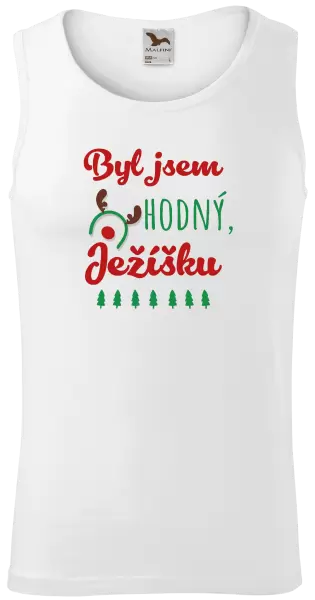 Pánské vánoční tílko Byl jsem hodný, Ježíšku