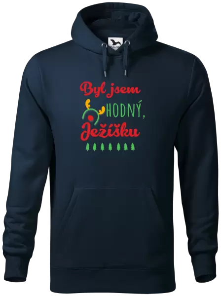 Pánská mikina Byl jsem hodný, Ježíšku