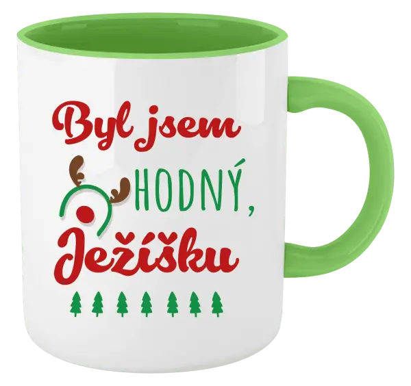 Vánoční hrnek Byl jsem hodný, Ježíšku