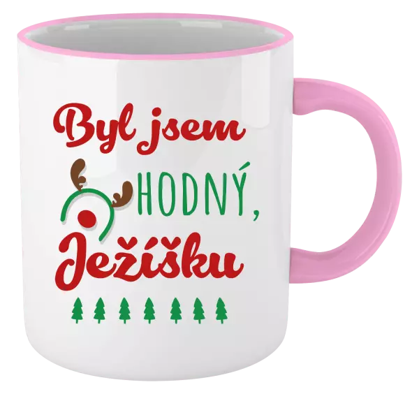 Vánoční hrnek Byl jsem hodný, Ježíšku