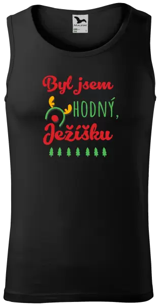 Pánské vánoční tílko Byl jsem hodný, Ježíšku