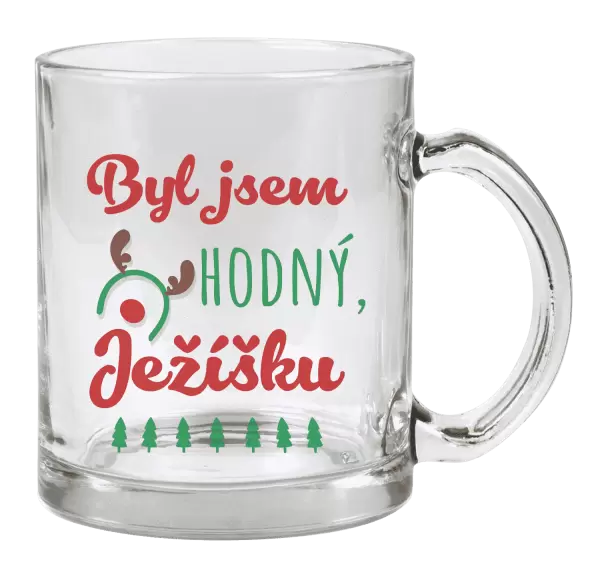 Vánoční hrnek Byl jsem hodný, Ježíšku