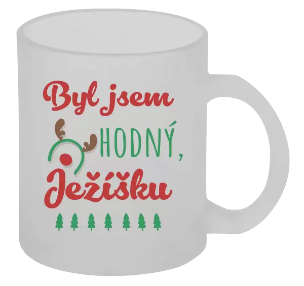 Vánoční hrnek Byl jsem hodný, Ježíšku
