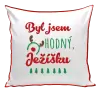 Vánoční polštář Byl jsem hodný, Ježíšku