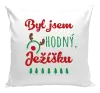 Vánoční polštář Byl jsem hodný, Ježíšku