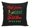 Vánoční polštář Byl jsem hodný, Ježíšku