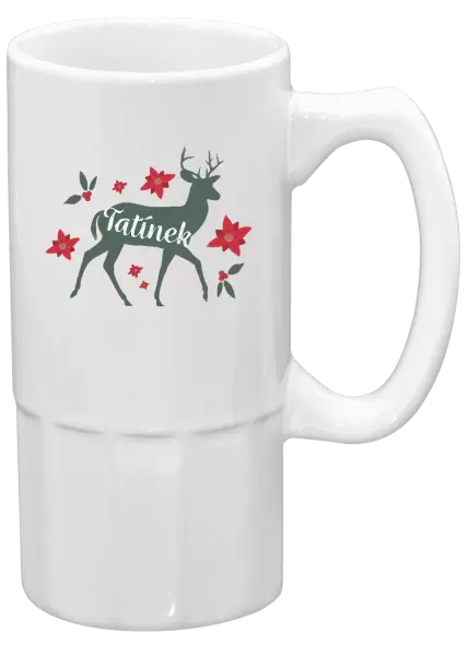 Půllitr Jelen s květinami - tatínek