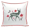 Vánoční polštář Jelen s květinami - tatínek