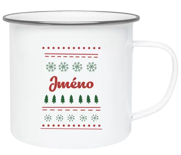 Vánoční plecháček Stromečky a vločky - jméno