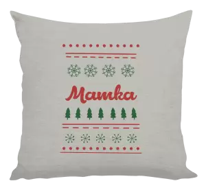 Vánoční polštář Stromečky a vločky - mamka